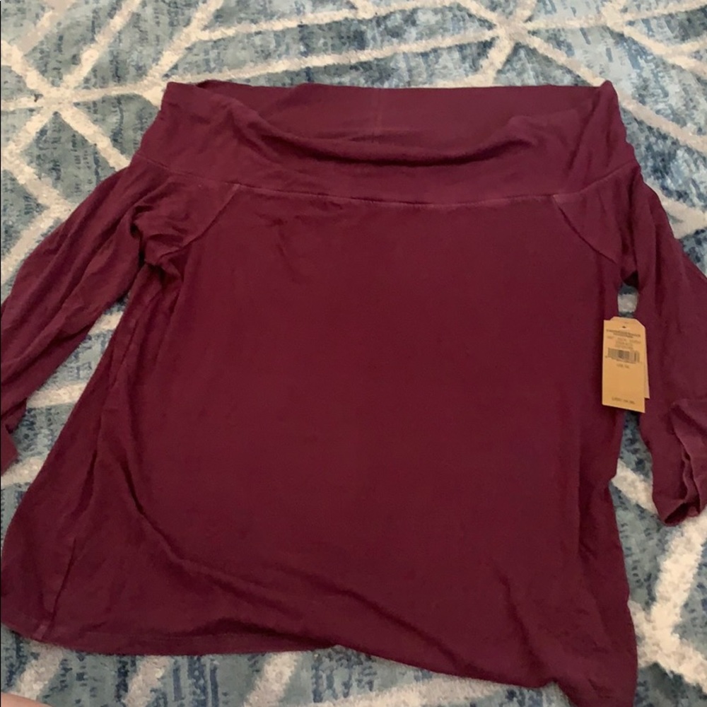 American eagle off shoulder soft tee